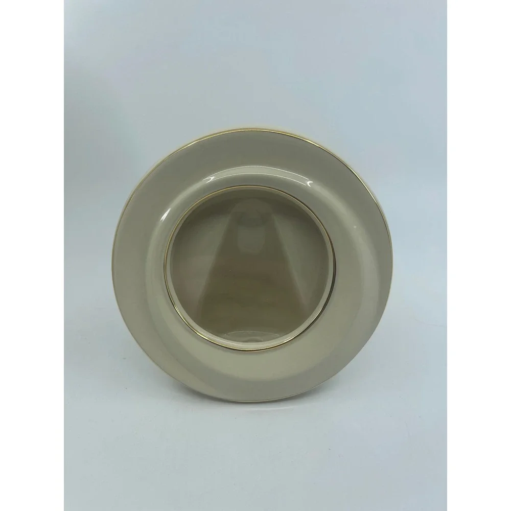 Lenox Ivory Gold Memorable Frame Round Fine China 24K Gold Trim Original‎ Box